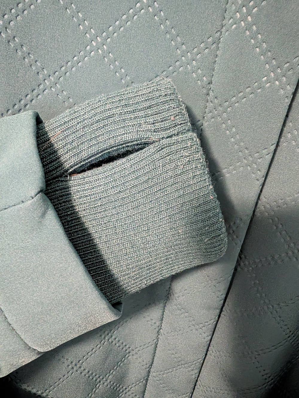 Ricki's Emerald Quilted Belted Trench Coat - Picture 6 of 7